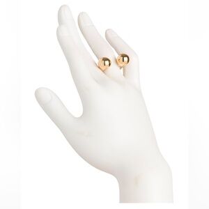 MILOR GOLD  14kt Gold Double Open Ball Ring